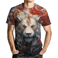 Lion Tshirt for Men 3D Printed Shirt Novelty Animal Lion Graphic T-Shirts Mens Tee Tops - 7DAY'S
