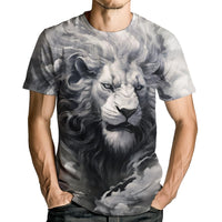 Lion Tshirt for Men 3D Printed Shirt Novelty Animal Lion Graphic T-Shirts Mens Tee Tops - 7DAY'S