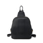Litchi Print Black Shoulder Bag Casual Crossbody Bag - 7DAY'S