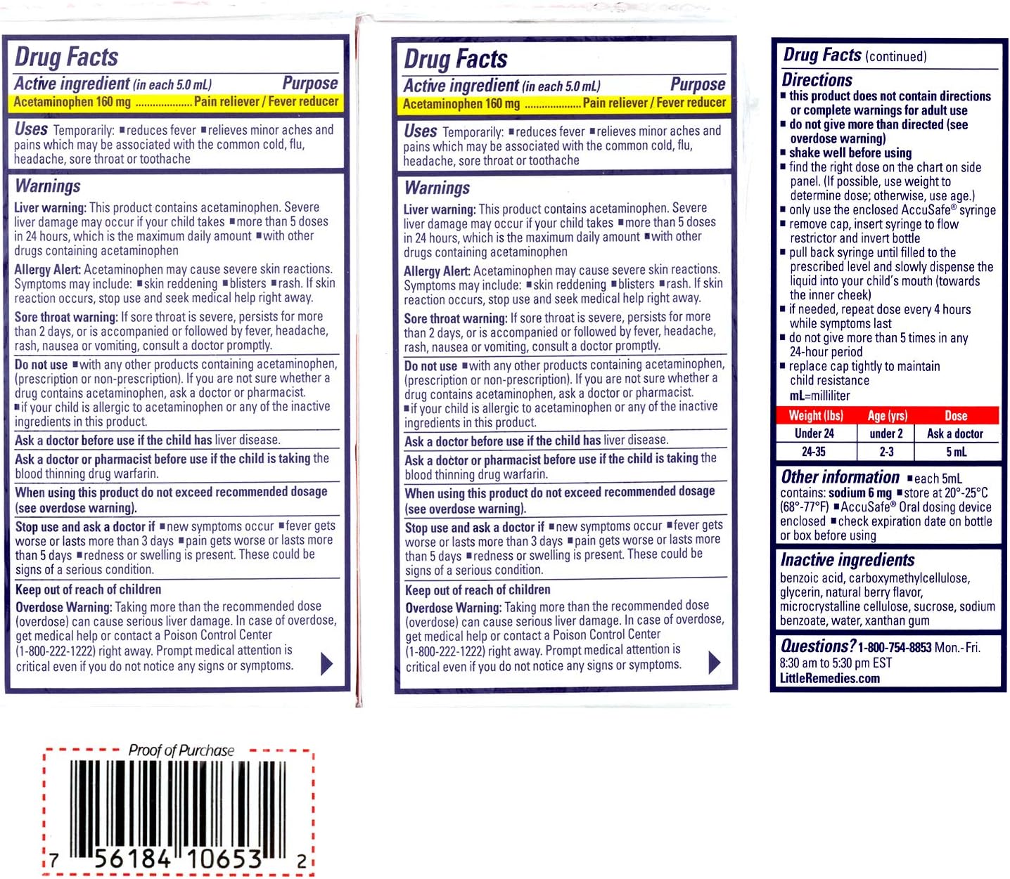 Little Remedies Infant Fever & Pain Reliever, Natural Berry Flavor, 2 Fl Oz (Pack of 2) - 7DAY'S