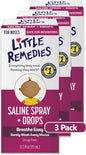 Little Remedies, Saline Nasal Spray and Saline Drops for Baby and Newborn, 0.5 Fl Oz, 3 Pack - 7DAY'S