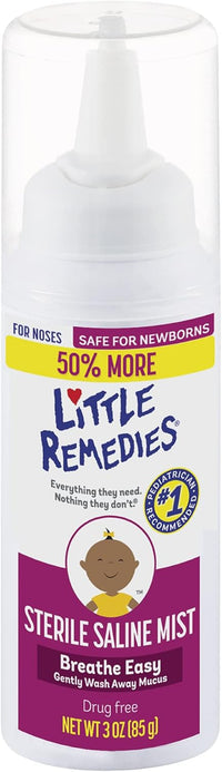 Little Remedies Sterile Saline Nasal Mist, Safe for Newborns, 3 oz - 7DAY'S