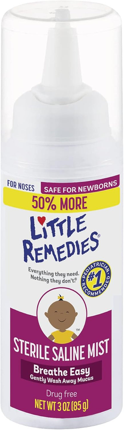 Little Remedies Sterile Saline Nasal Mist, Safe for Newborns, 3 oz - 7DAY'S