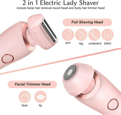Livira Body Shaver Women, Vantique Shaver, Favorabler - D shaverfor Women, Comfort 2 in 1 Electric Lady Shavers, Electric Ladyshaver Waterproof womenWet - Dry Razor Rechargeable Hair (Pink) - 7DAY'S