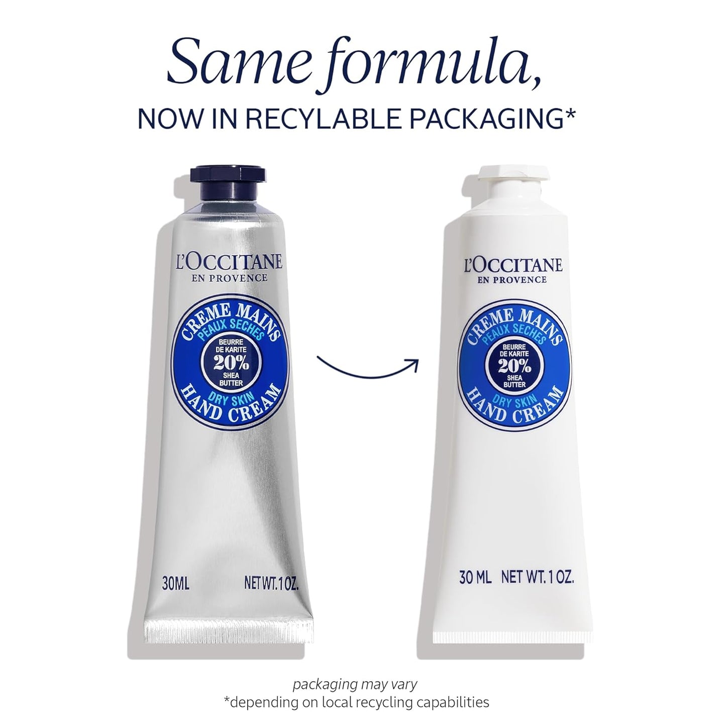 L'OCCITANE 20% Organic Shea Butter Hand Cream, Nourishes & Protects Dry Hands, Fast - Absorbing, Non - Greasy, Leaves Skin Moisturized & Soft, Vegan - 7DAY'S