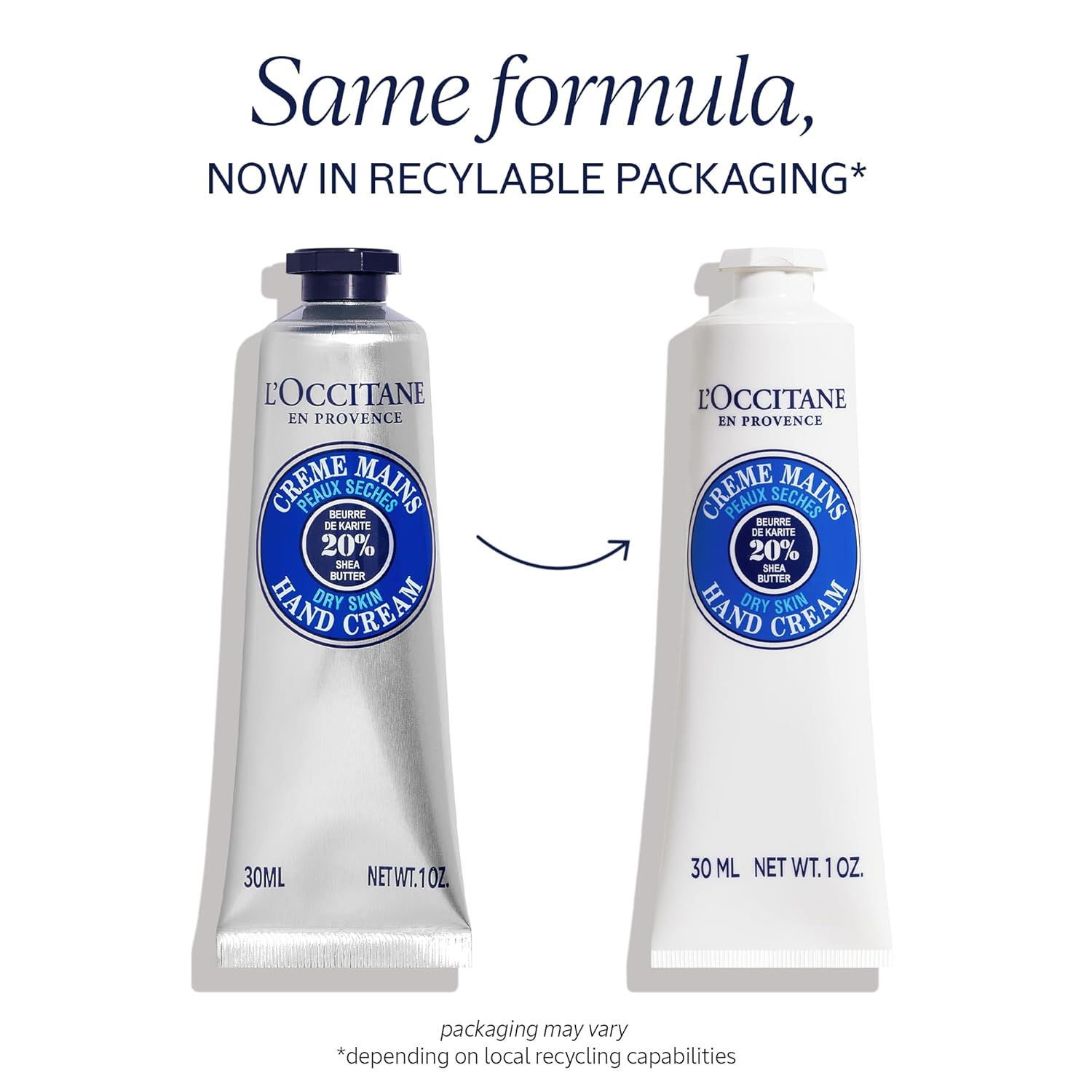 L'OCCITANE 20% Organic Shea Butter Hand Cream, Nourishes & Protects Dry Hands, Fast - Absorbing, Non - Greasy, Leaves Skin Moisturized & Soft, Vegan - 7DAY'S
