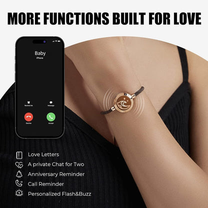 Long Distance Touch Bracelets for Couples, Vibration & Light up for Love Couples Bracelets - 7DAY'S