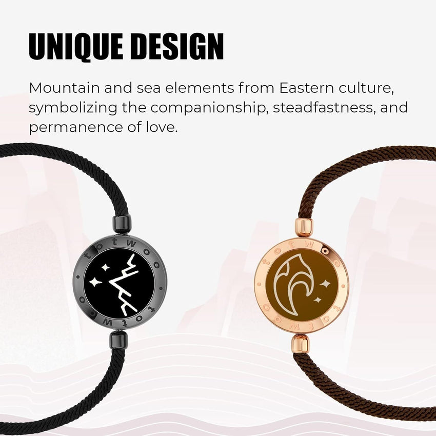 Long Distance Touch Bracelets for Couples, Vibration & Light up for Love Couples Bracelets - 7DAY'S