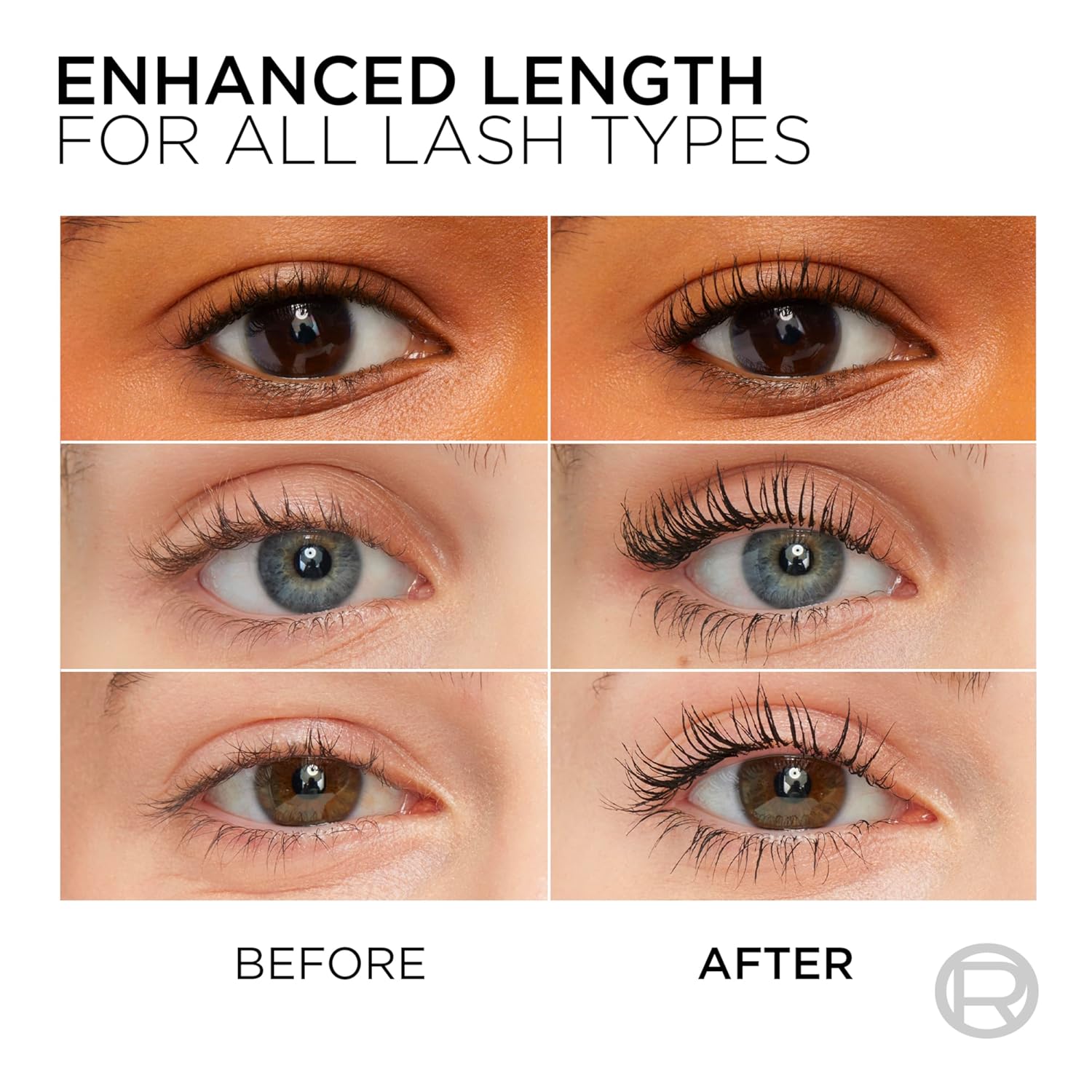 L'Oreal Paris Makeup Telescopic Original Lengthening Mascara, Blackest Black, 0.27 Fl Oz (1 Count) - 7DAY'S