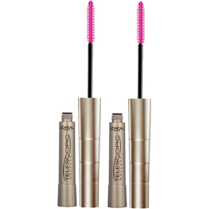 L'Oreal Paris Makeup Telescopic Original Lengthening Mascara, Blackest Black, 0.27 Fl Oz (1 Count) - 7DAY'S