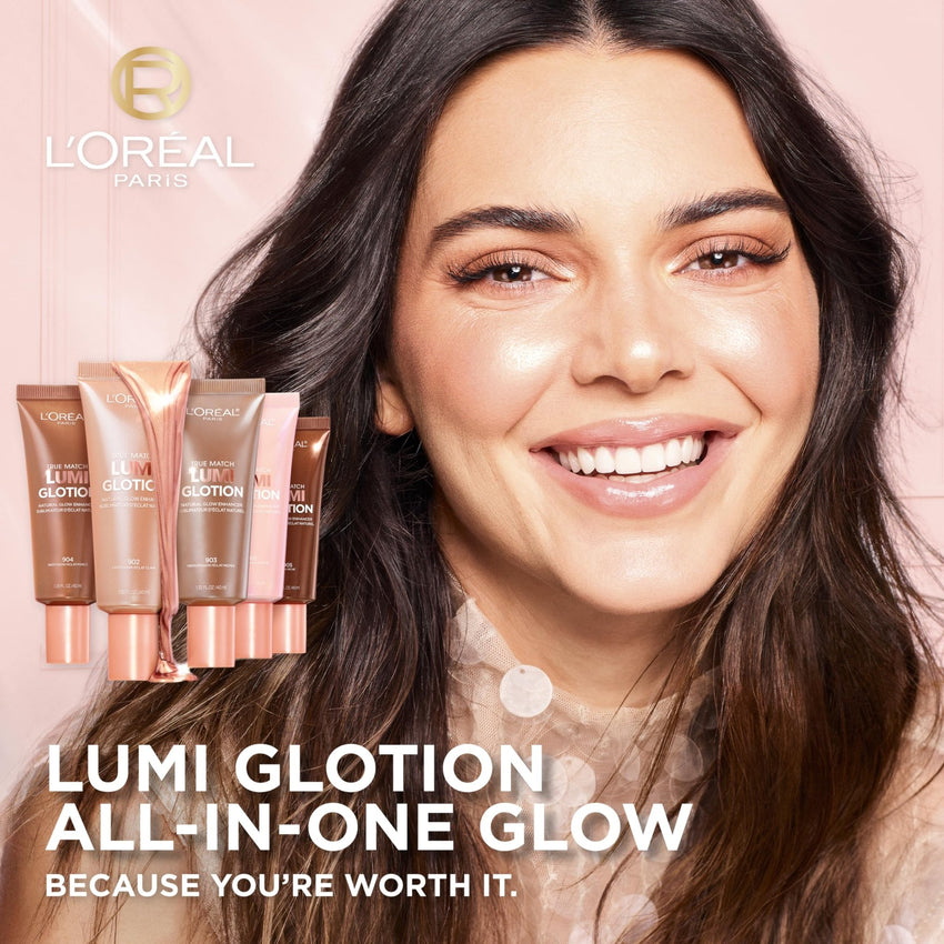 L'Oreal Paris Makeup True Match Lumi Glotion, Natural Glow Enhancer, Illuminator Highlighter, Bronzing Drops For a Sun - Kissed Glow, 902 Light - 7DAY'S