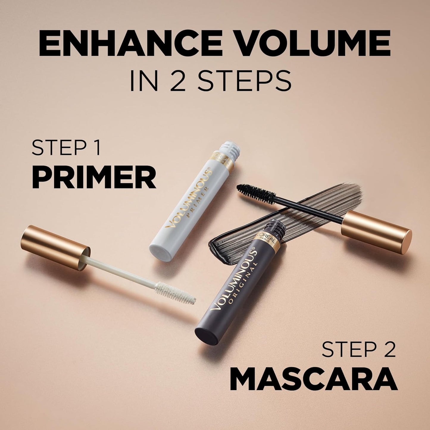 L'Oreal Paris Makeup Voluminous Original Volume Building Mascara, Blackest Black, 0.28 fl; Oz, 1 Count - 7DAY'S
