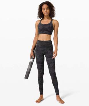 Lululemon Align Stretchy Full Length Yoga Pants - Women’s Workout Leggings, High - Waisted Design, Breathable, Sculpted Fit, 28 Inch Inseam, Heritage 365 Camo Deep Coal Multi, Size 4 - 7DAY'S