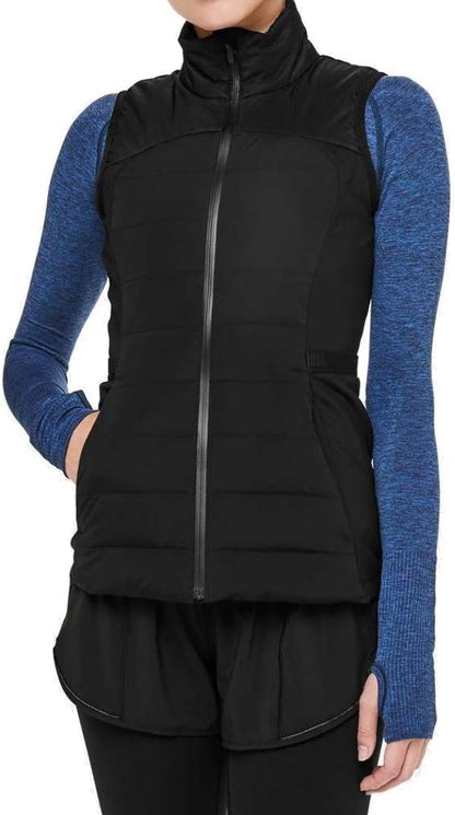 lululemon Down For It All Vest Sz 6 (Black) - 7DAY'S