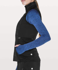 lululemon Down For It All Vest Sz 6 (Black) - 7DAY'S