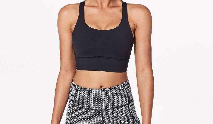 lululemon Energy Bra Long Line (Black, 14) - 7DAY'S
