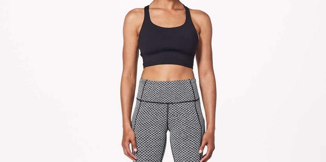 lululemon Energy Bra Long Line (Black, 14) - 7DAY'S