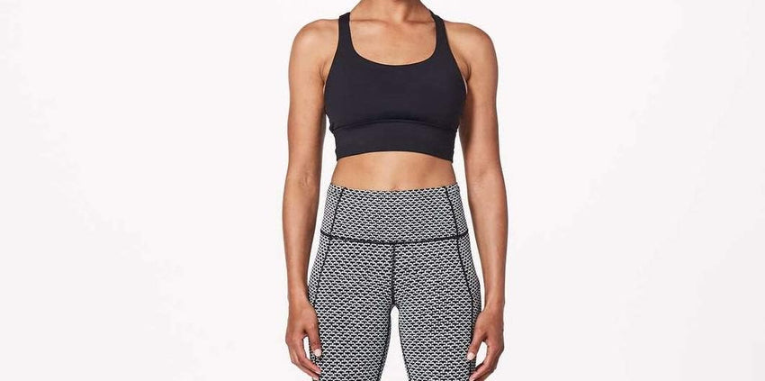 lululemon Energy Bra Long Line (Black, 14) - 7DAY'S