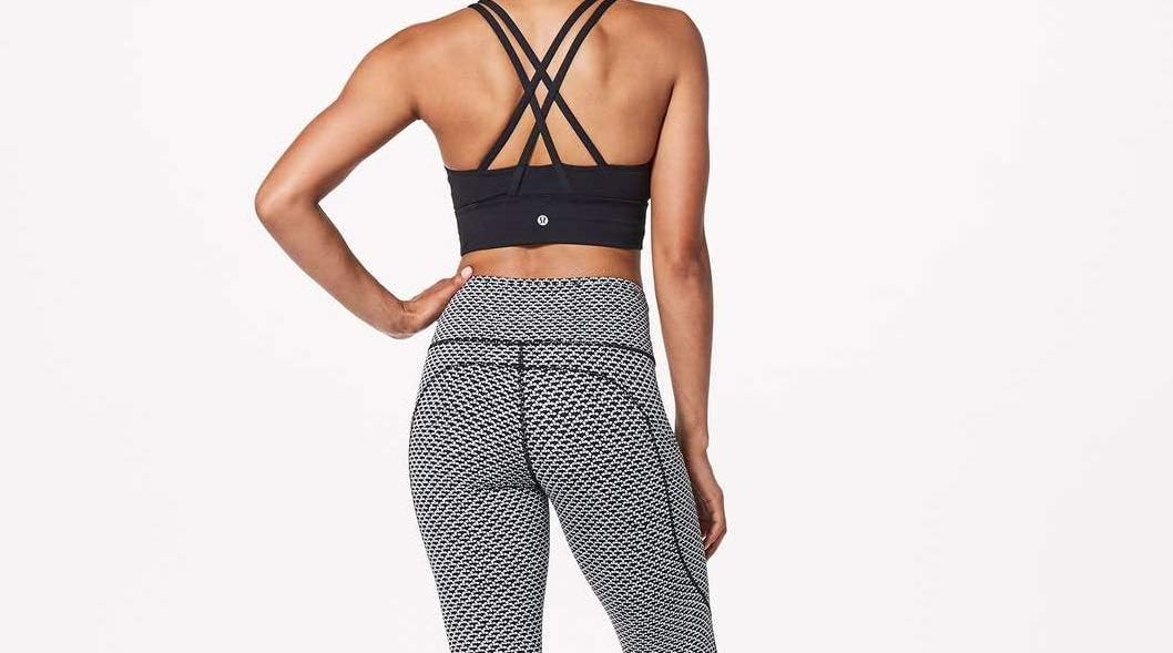 lululemon Energy Bra Long Line (Black, 6) - 7DAY'S