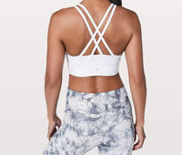 lululemon Energy Bra Long Line (White, 12) - 7DAY'S