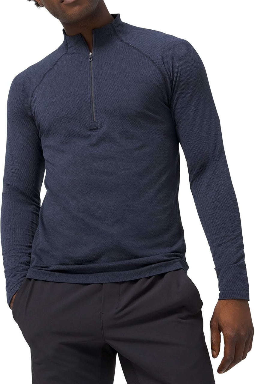 lululemon Mens Metal Vent Tech 1/2 Zip Long Sleeve Shirt - 7DAY'S