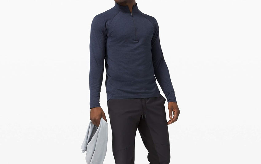 lululemon Mens Metal Vent Tech 1/2 Zip Long Sleeve Shirt - 7DAY'S