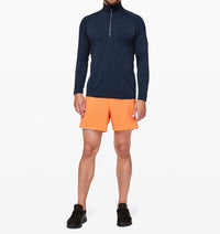 Lululemon Mens Metal Vent Tech 1/2 Zip Long Sleeve Shirt (Mineral Blue/Nautical Navy, M) - 7DAY'S