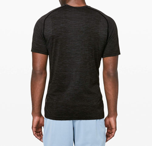 Lululemon Mens Metal Vent Tech Short Sleeve Shirt (Deep Coal Black, M) - 7DAY'S