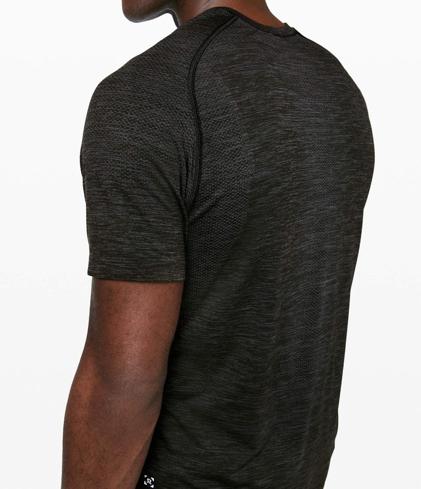Lululemon Mens Metal Vent Tech Short Sleeve Shirt (Deep Coal Black, M) - 7DAY'S