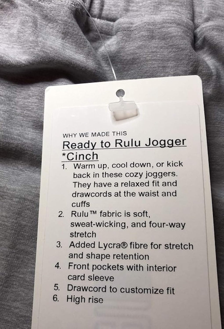 lululemon Ready to RULU Jogger Silver - 7DAY'S