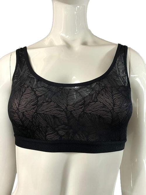 lululemon Shadow MESH Bra Leaf - BLK/Muus (M) - 7DAY'S