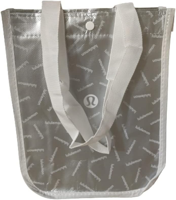 Lululemon Small Reusable Tote Carryall Gym Bag (White/Silver) - 7DAY'S