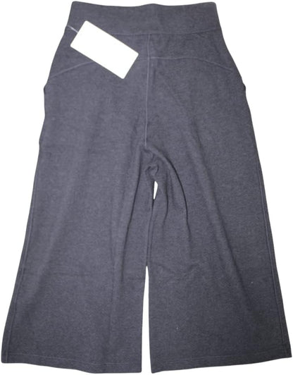 lululemon Womens Can You Feel The Pleat SHR Crop Pant Size 6 Super High Rise Wide Pants Dark Gray - 7DAY'S