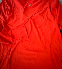 lululemon Womens UV Protection Folds Over Running Long Sleeve Shirt Slim Fit Size 8 Top Orange SLRO - 7DAY'S