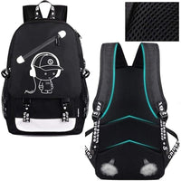 Luminous Backpack Noctilucent School Bags Daypack USB chargeing Port Laptop Bag - 7DAY'S