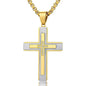 Luxury Cross Pendant Necklace for Men, Large Jesus Christ 316L Stainless Steel Cross Pendant Necklace, Heavy Duty Necklace for Men - 7DAY'S
