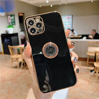 Luxury Plated Ring Bracket Shockproof Phone Case For IPhone 14 Pro Max/13 Pro/12/11/Xs Max/XR/X/8/7 Plus - 7DAY'S