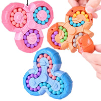 Magic Bean Puzzle Toy, Rotating Magic Bean Cube&Fidget Spinner Toys 2 - in - 1, Magic Ball Brain Teaser STEM Game, Gift For Kids Boys Girls, Teens And Adult For Birthday Christmas New Year - 7DAY'S