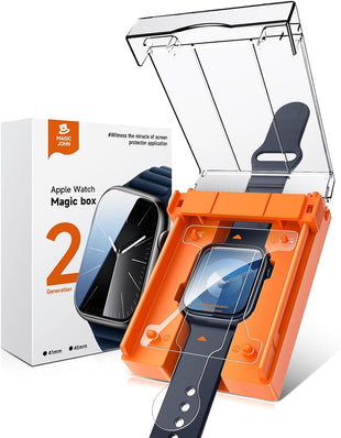 MAGIC JOHN 2 Pack for Apple Watch 41MM Series 9 8 7 Screen Protector, Ceramic Material Not Glass, Easy Installation, Self-Healing，Touch Sensitive, Anti-Scratch