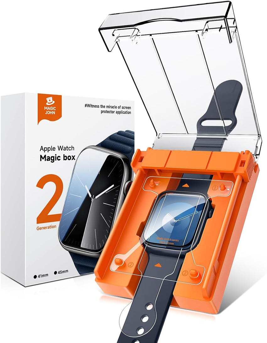 MAGIC JOHN 2 Pack for Apple Watch 41MM Series 9 8 7 Screen Protector, Ceramic Material Not Glass, Easy Installation, Self - Healing，Touch Sensitive, Anti - Scratch - 7DAY'S