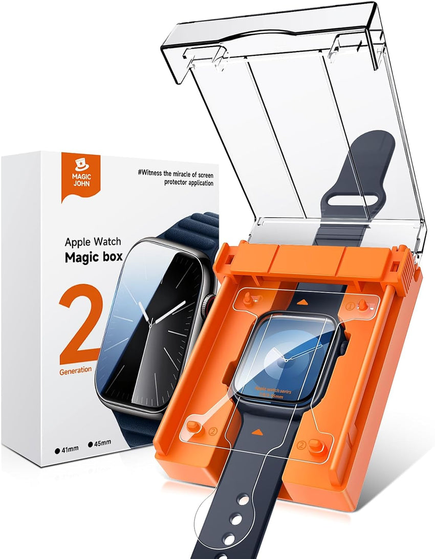 MAGIC JOHN 2 Pack for Apple Watch 45MM Series 9 8 7 Screen Protector, Ceramic Material Not Glass, Easy Installation, Self - Healing，Touch Sensitive, Anti - Scratch - 7DAY'S