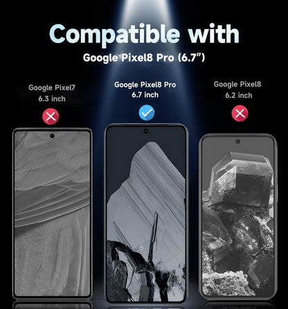 MAGIC JOHN 2 Pack for Google Pixel 8 Pro Tempered Glass Screen Protector, Auto Dust - Elimination, Bubble Free, HD Clear, Easy Installation - 7DAY'S