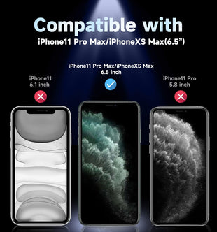 MAGIC JOHN 2 Pack for iPhone 11 Pro Max 6.5 inch Privacy Glass Screen Protector, Auto Dust - Elimination Installation, Bubble Free, Easy Installation - 7DAY'S