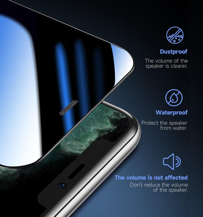 MAGIC JOHN 2 Pack for iPhone 11 Pro/iPhone X/iPhone XS 5.8 inch Privacy Glass Screen Protector, Auto Dust - Elimination Installation, Bubble Free, Easy Installation - 7DAY'S