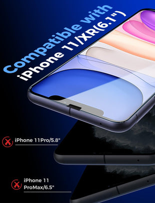 MAGIC JOHN 2 Pack for iPhone 11/iPhone XR 6.1 inch Tempered Glass Screen Protector, Auto Dust - Elimination Installation, Bubble Free, HD Clear, Easy Installation - 7DAY'S