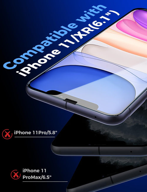 MAGIC JOHN 2 Pack for iPhone 11/iPhone XR 6.1 inch Tempered Glass Screen Protector, Auto Dust - Elimination Installation, Bubble Free, HD Clear, Easy Installation - 7DAY'S