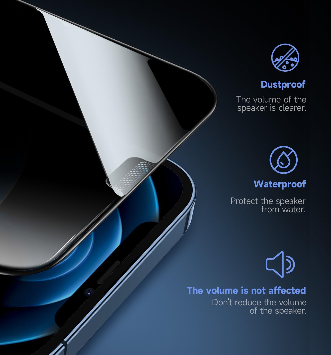 MAGIC JOHN 2 Pack for iPhone 12/12 Pro 6.1 inch Privacy Glass Screen Protector, Auto Dust - Elimination Installation, Bubble Free, Easy Installation - 7DAY'S