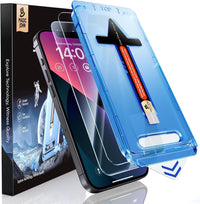 MAGIC JOHN 2 Pack for iPhone 13/14& iPhone 13 Pro 6.1 inch Tempered Glass Screen Protector, Auto Dust - Elimination, Bubble Free, HD Clear, Easy Installation - 7DAY'S