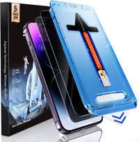 MAGIC JOHN 2 Pack for iPhone 14 Pro Max 6.7 inch Privacy Tempered Glass Screen Protector, Auto Dust - Elimination Installation, Easy Installation, Bubble Free - 7DAY'S
