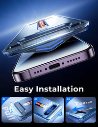MAGIC JOHN 2 Pack for iPhone 14 Pro Max 6.7 inch Tempered Glass Screen Protector, Auto Dust - Elimination Installation, Bubble Free, Dynamic Island Compatible, HD Clear, Easy Installation - 7DAY'S